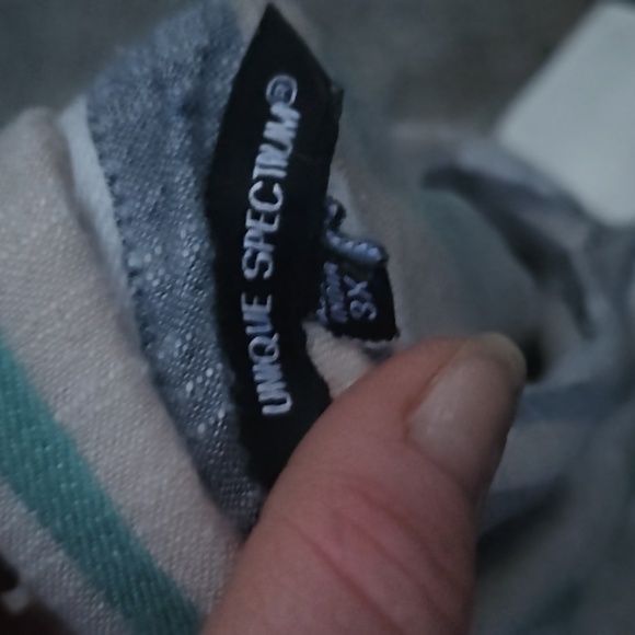 Unique Spectrum Stripe Casual Button Up - Picture 6 of 6